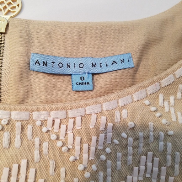 ANTONIO MILANI Dress Sheath Sleeveless Beaded - Picture 4 of 8